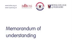 Memorandum of Understanding with Royal College of Podiatry